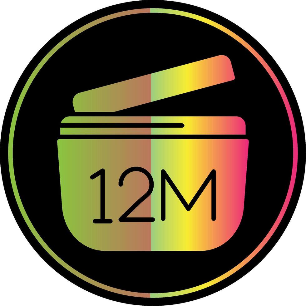 Expiry Glyph Due Color Icon Design vector