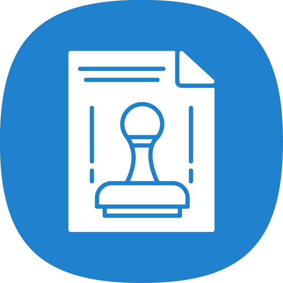 Stamp Tool Glyph Curve Icon Design vector