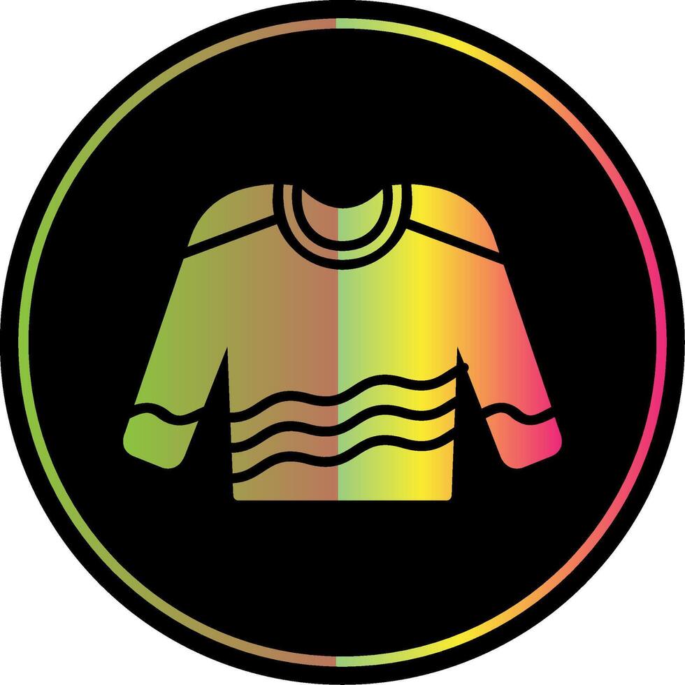 Jumper Glyph Due Color Icon Design vector
