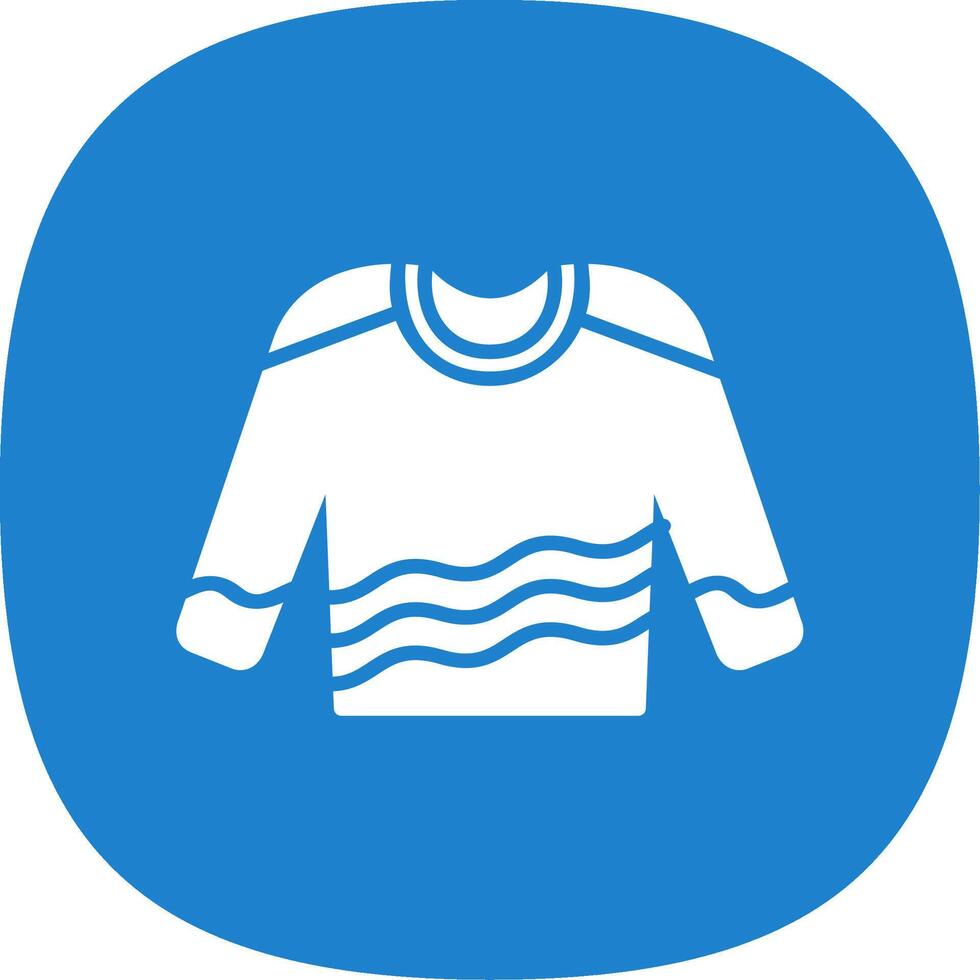 Jumper Glyph Curve Icon Design vector