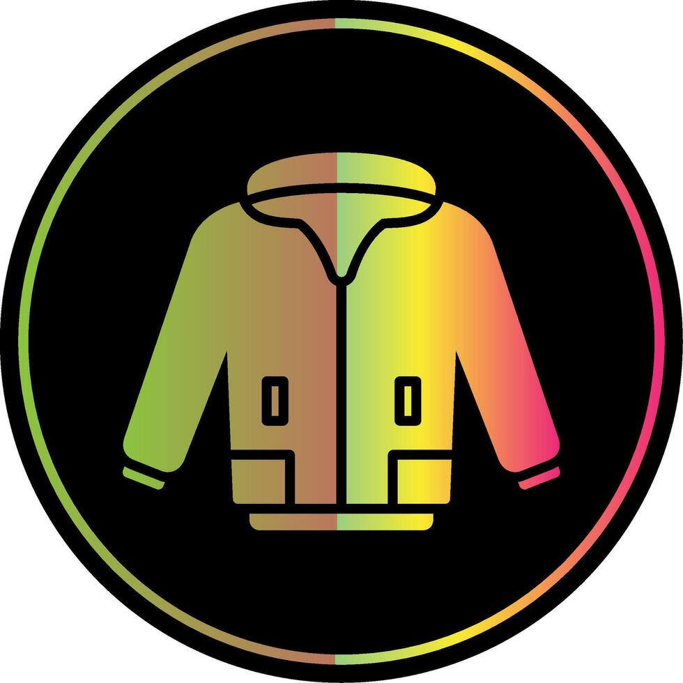 Jacket Glyph Due Color Icon Design vector