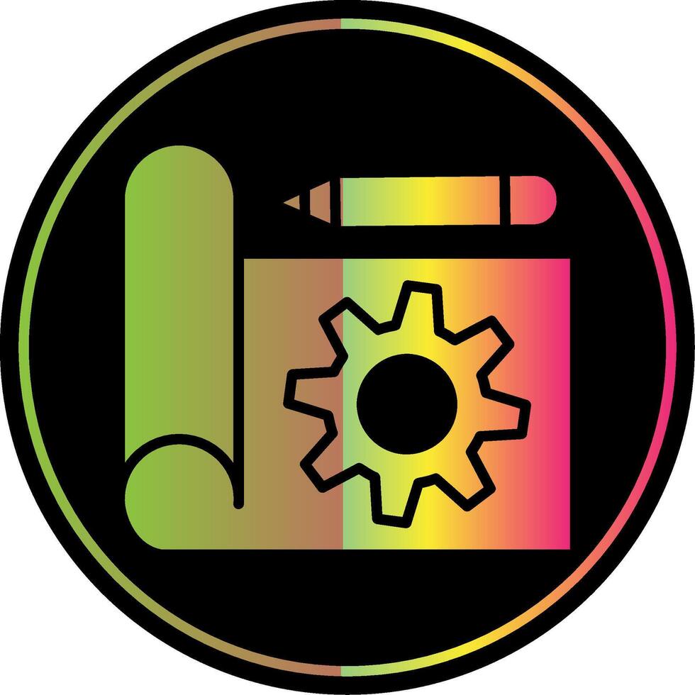 Prototyping Glyph Due Color Icon Design vector