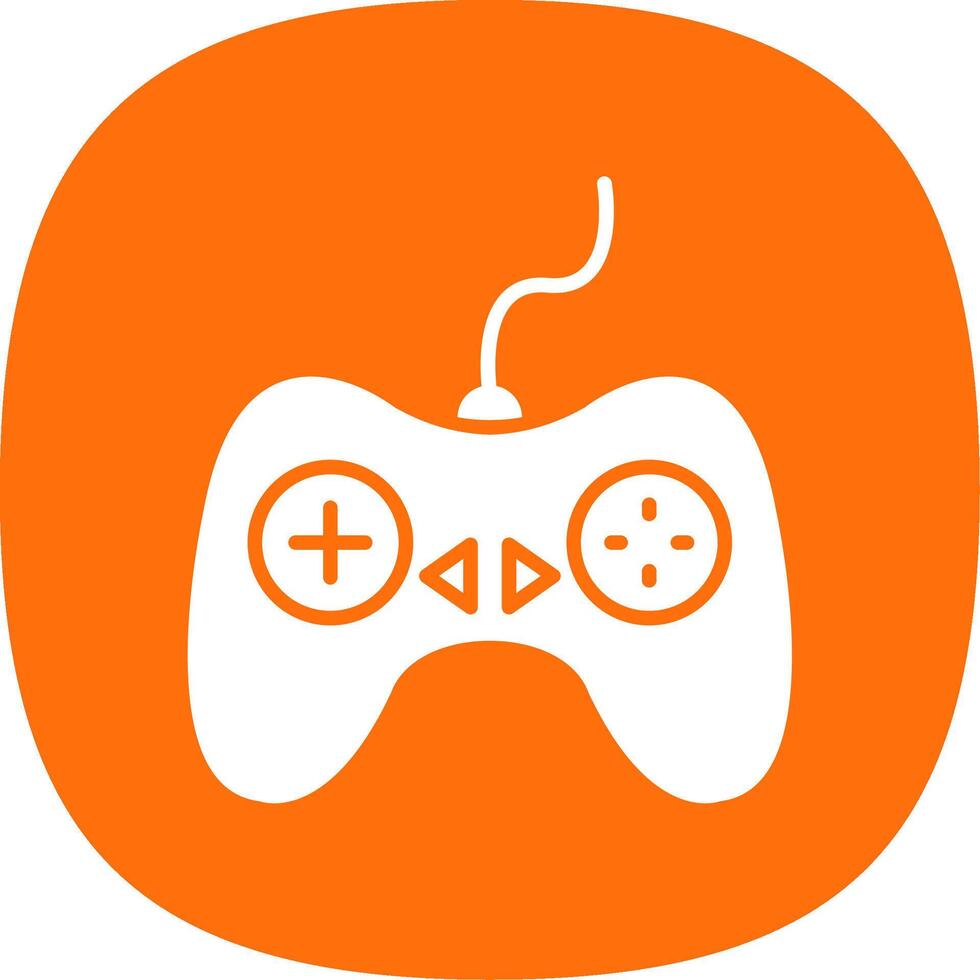 Controller Glyph Curve Icon Design vector