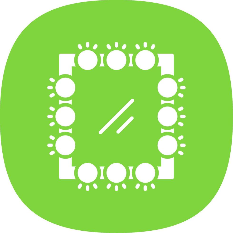 Mirror Glyph Curve Icon Design vector