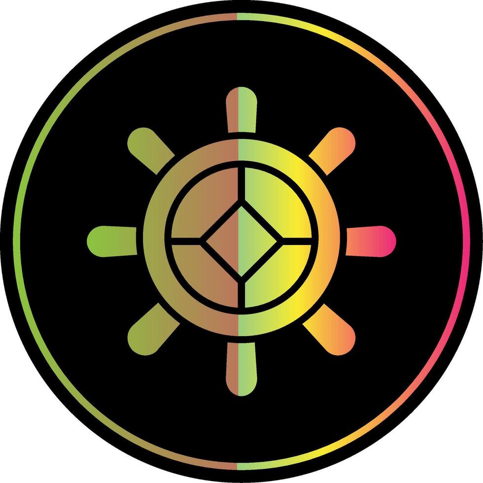Helm Glyph Due Color Icon Design vector