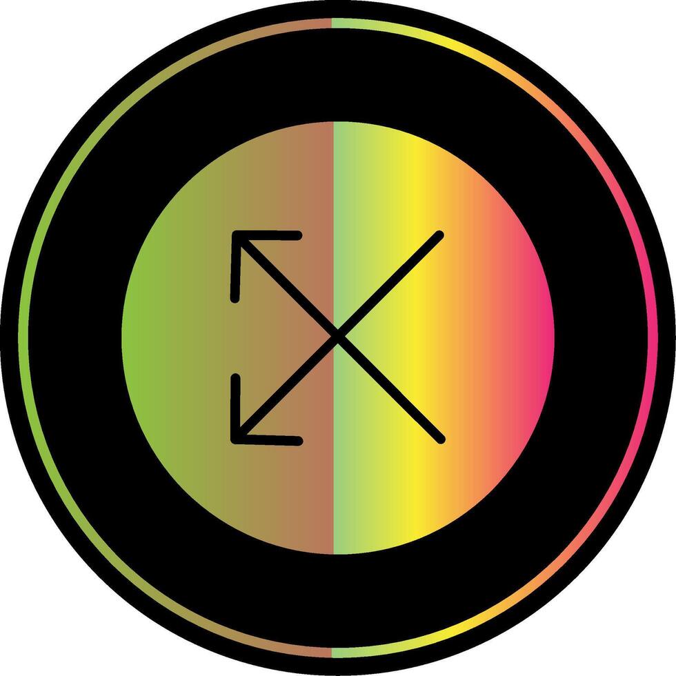 Split Glyph Due Color Icon Design vector