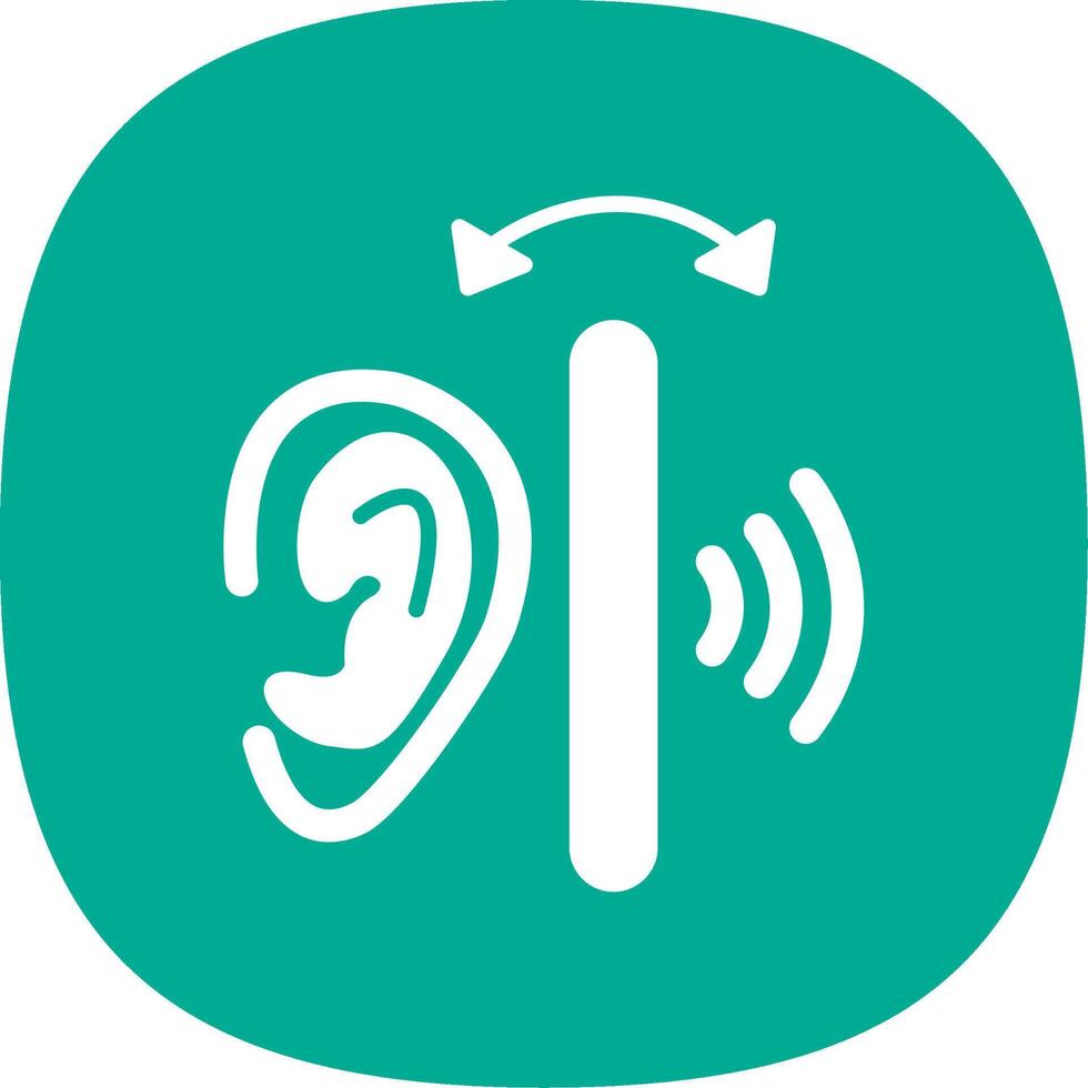 Ear Glyph Curve Icon Design vector