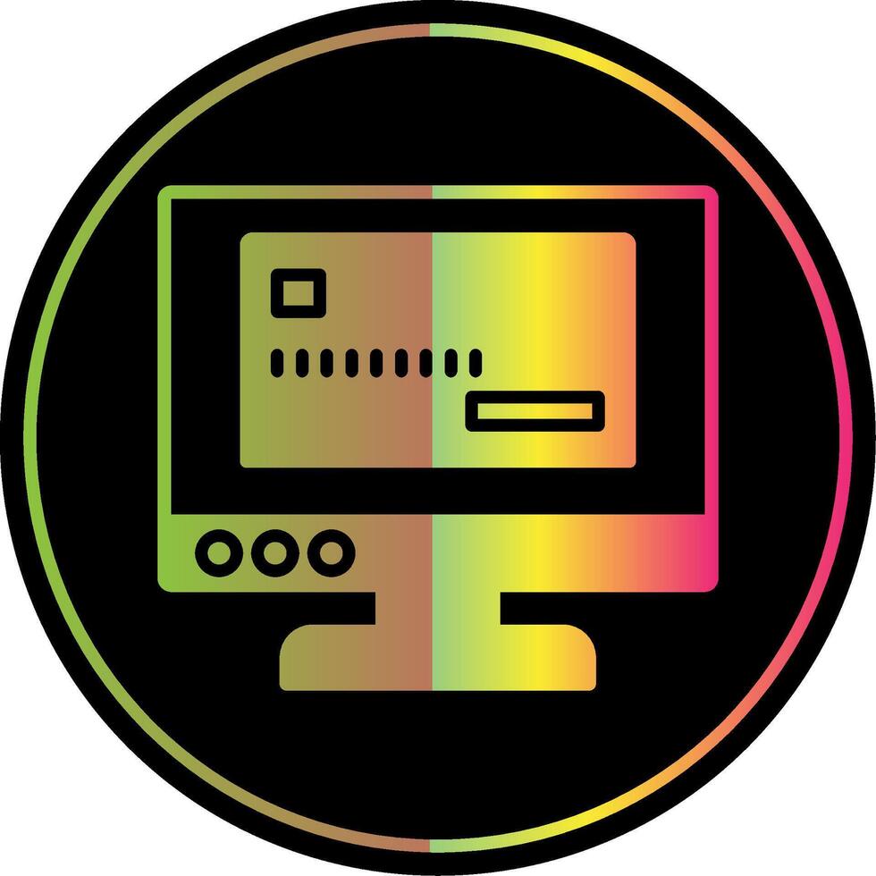 OnLine Circle Multi Circle Payments Glyph Due Color Icon Design vector