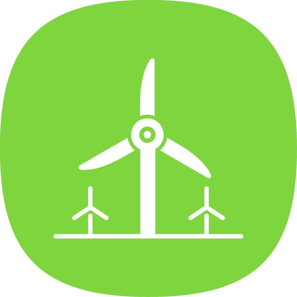 Turbine Energy Glyph Curve Icon Design vector