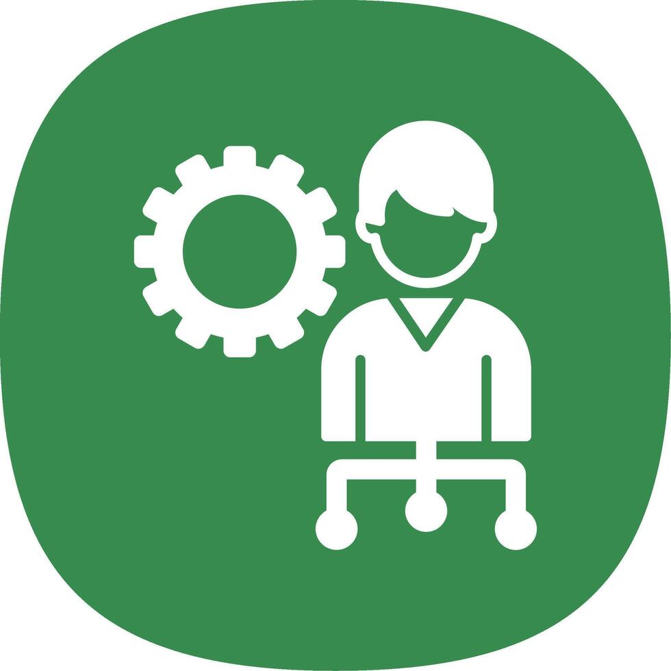 Management Glyph Curve Icon Design vector