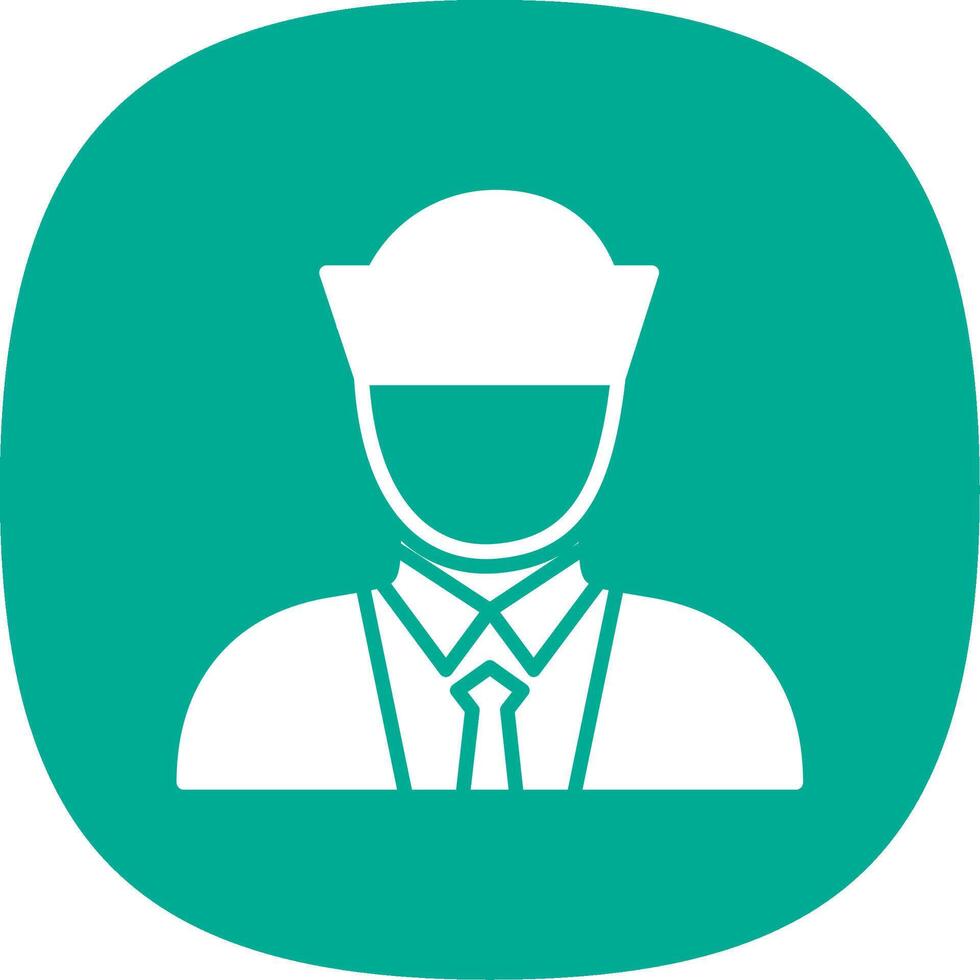 Sailor Glyph Curve Icon Design vector