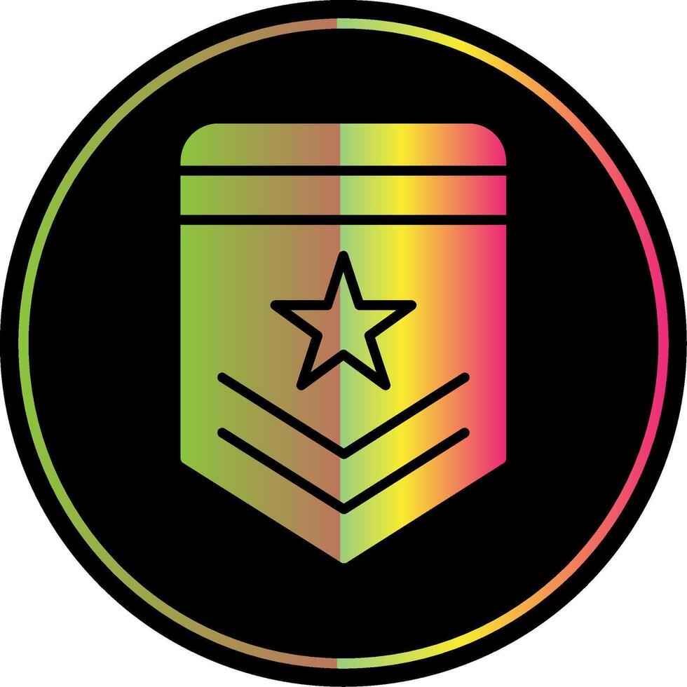Badge Glyph Due Color Icon Design vector