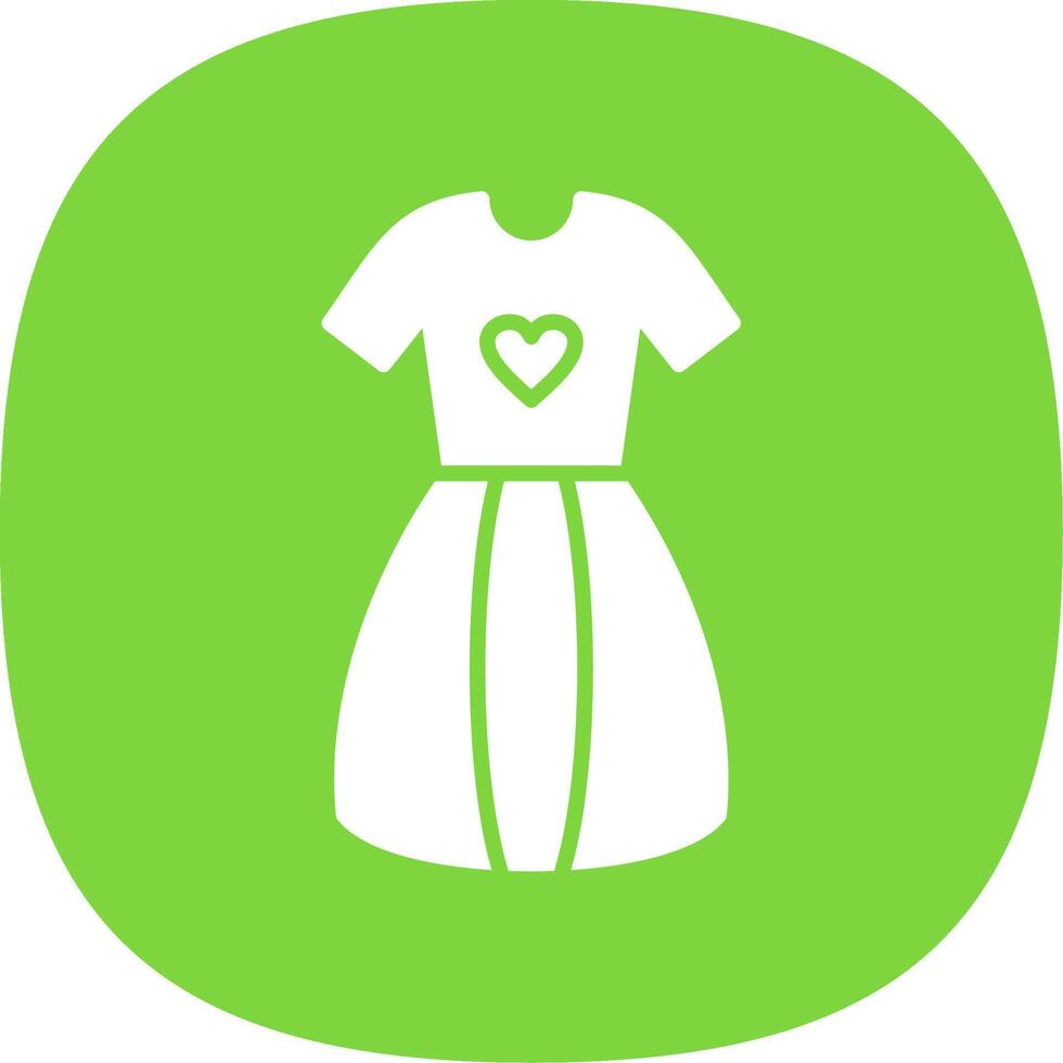 Dress Glyph Curve Icon Design vector