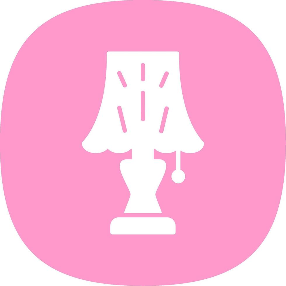 Lamp Glyph Curve Icon Design vector