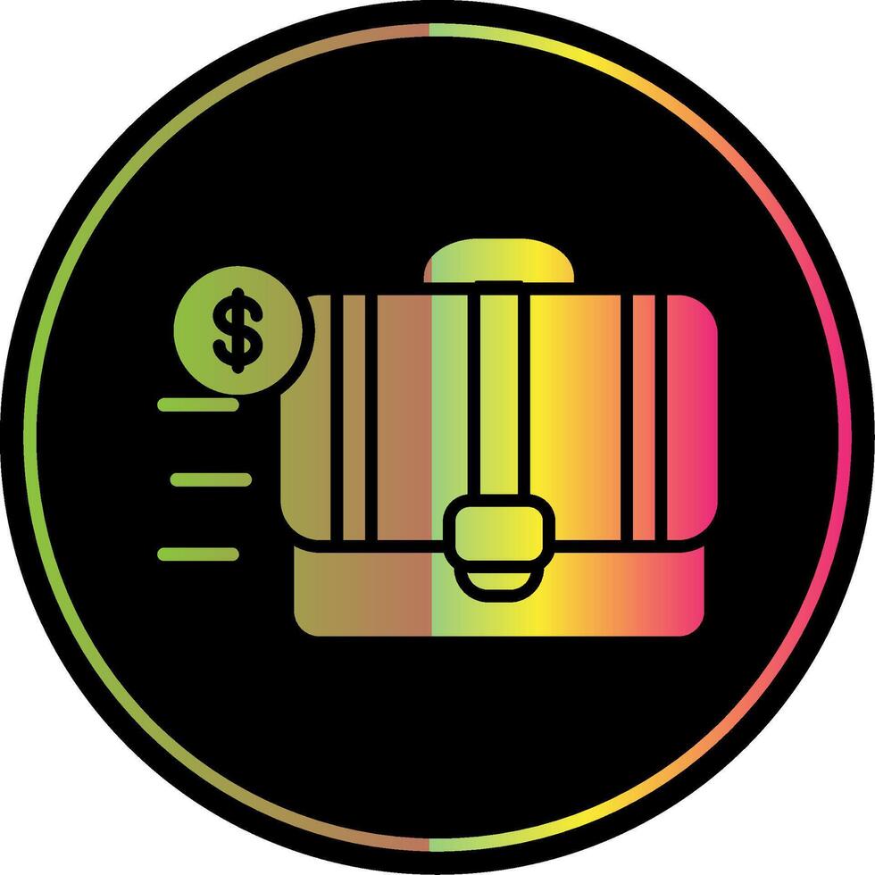 Business Glyph Due Color Icon Design vector