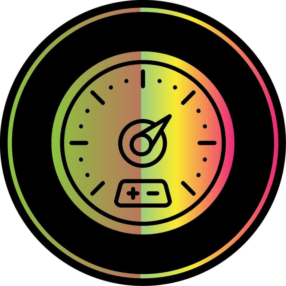 Gauge Glyph Due Color Icon Design vector