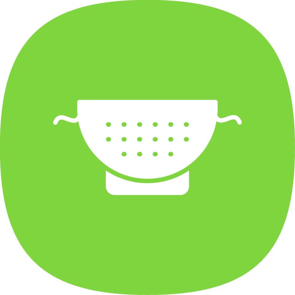 Strainer Glyph Curve Icon Design vector