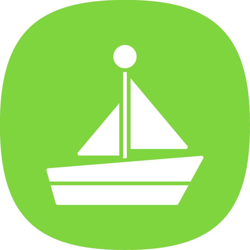 Boat Glyph Curve Icon Design vector