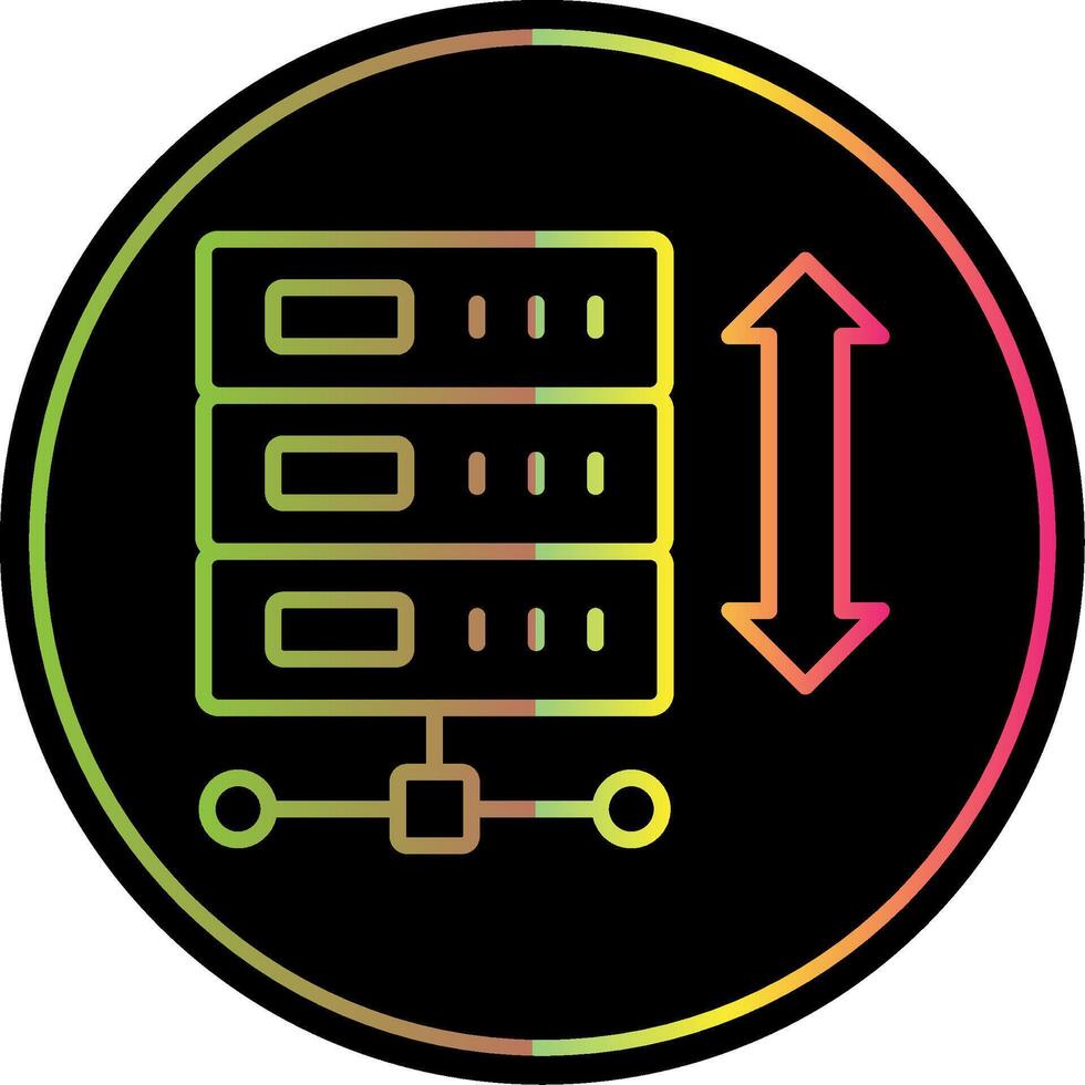 Expand Arrows Line Gradient Due Color Icon Design vector