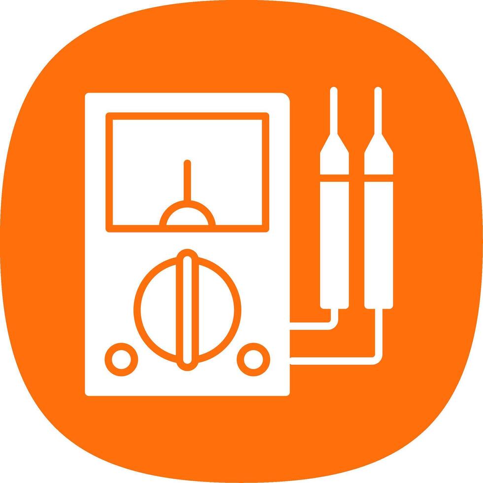 Multimeter Glyph Curve Icon Design vector