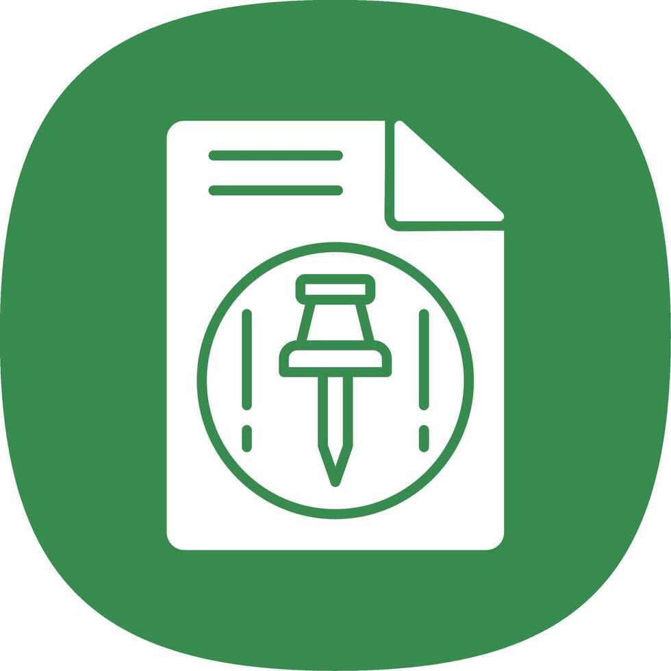 Push Glyph Curve Icon Design vector