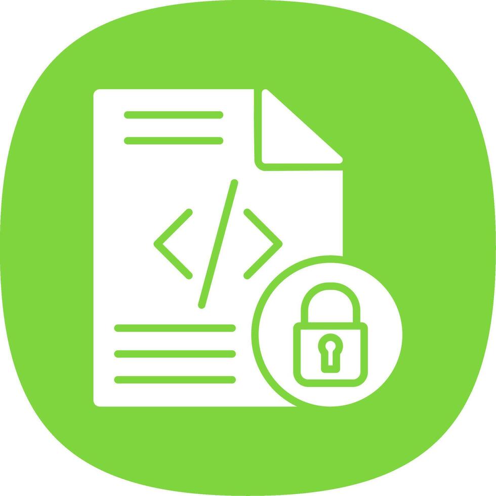 Protected Glyph Curve Icon Design vector