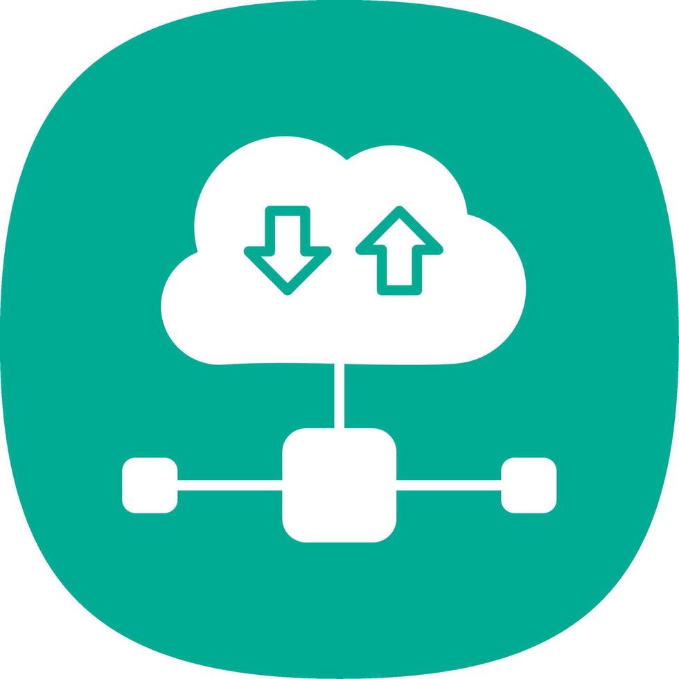 Cloud Glyph Curve Icon Design vector