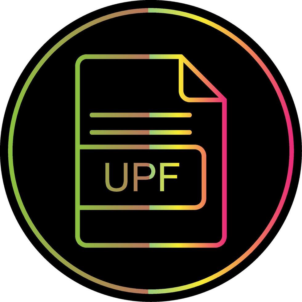 UPF File Format Line Gradient Due Color Icon Design vector