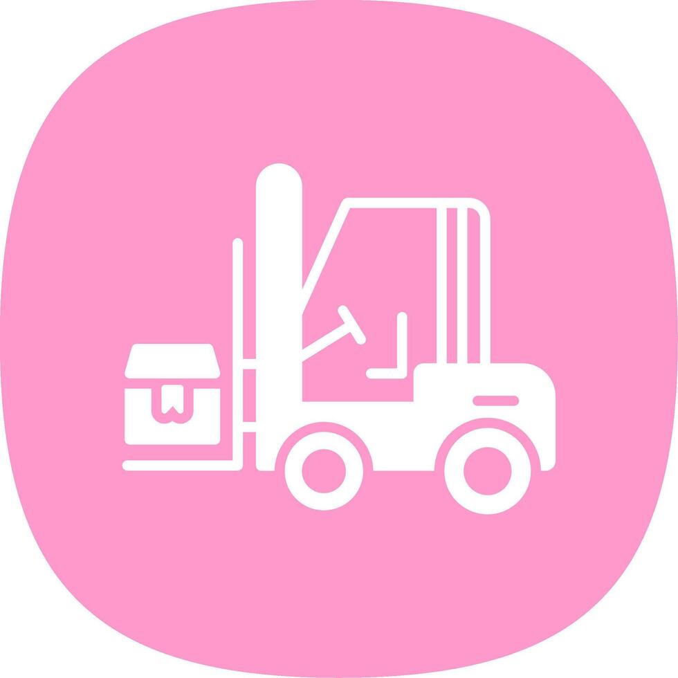 Forklift Glyph Curve Icon Design vector