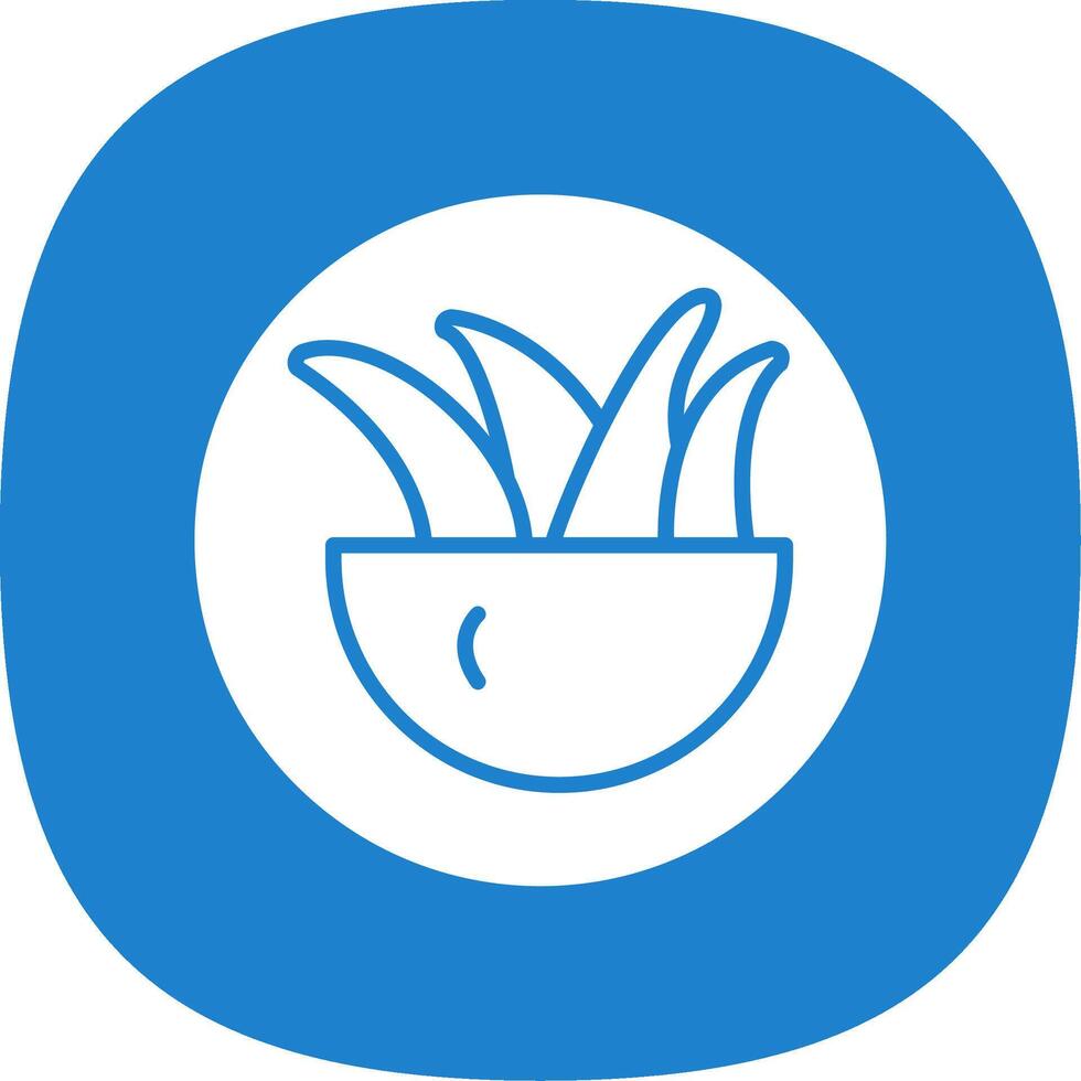 Air Planting Glyph Curve Icon Design vector