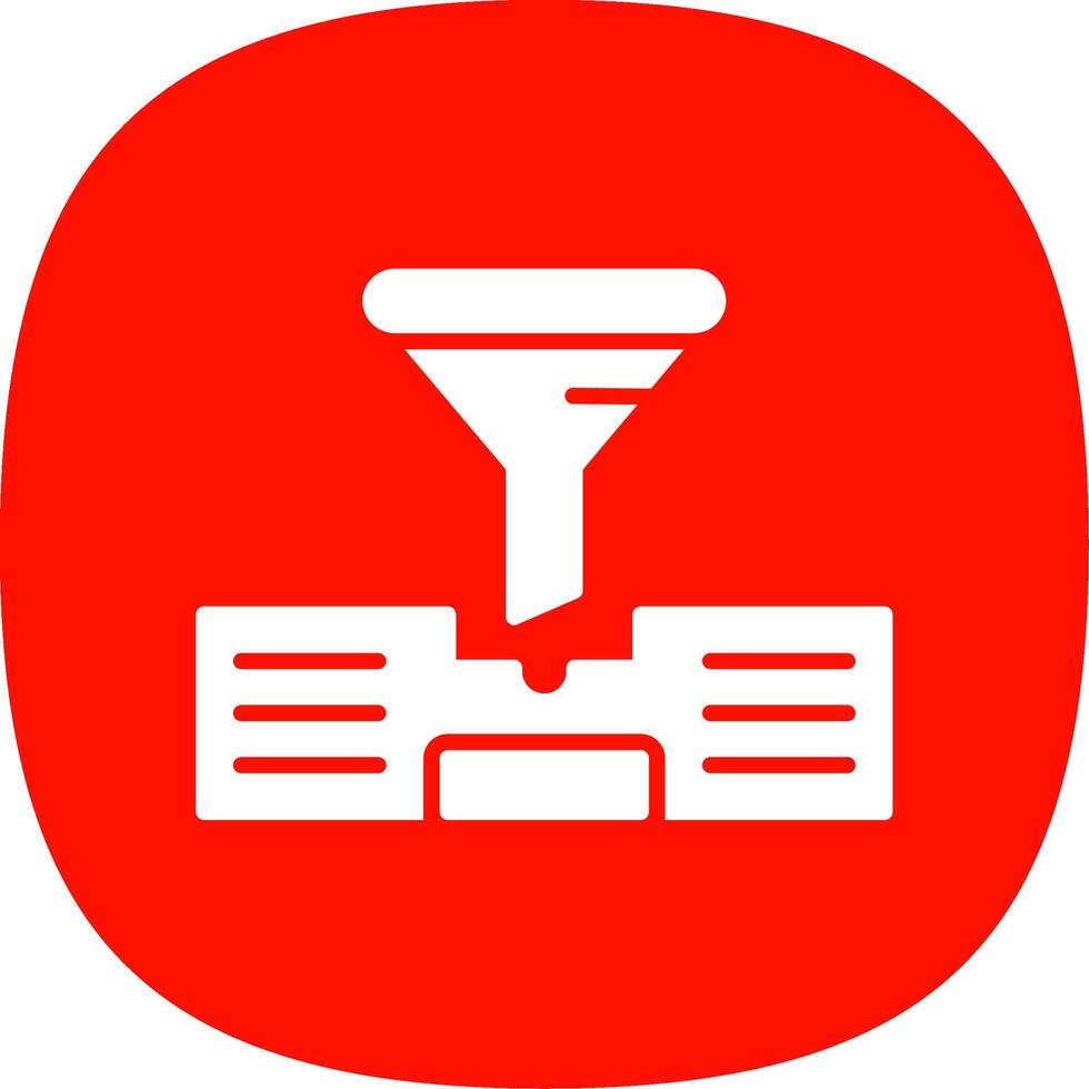 Mail Glyph Curve Icon Design vector