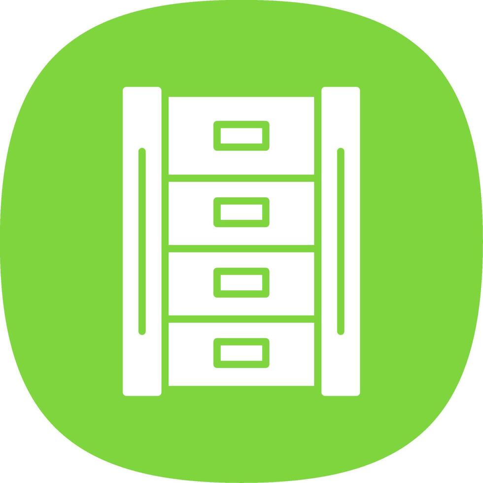 Makeup Container Glyph Curve Icon Design vector