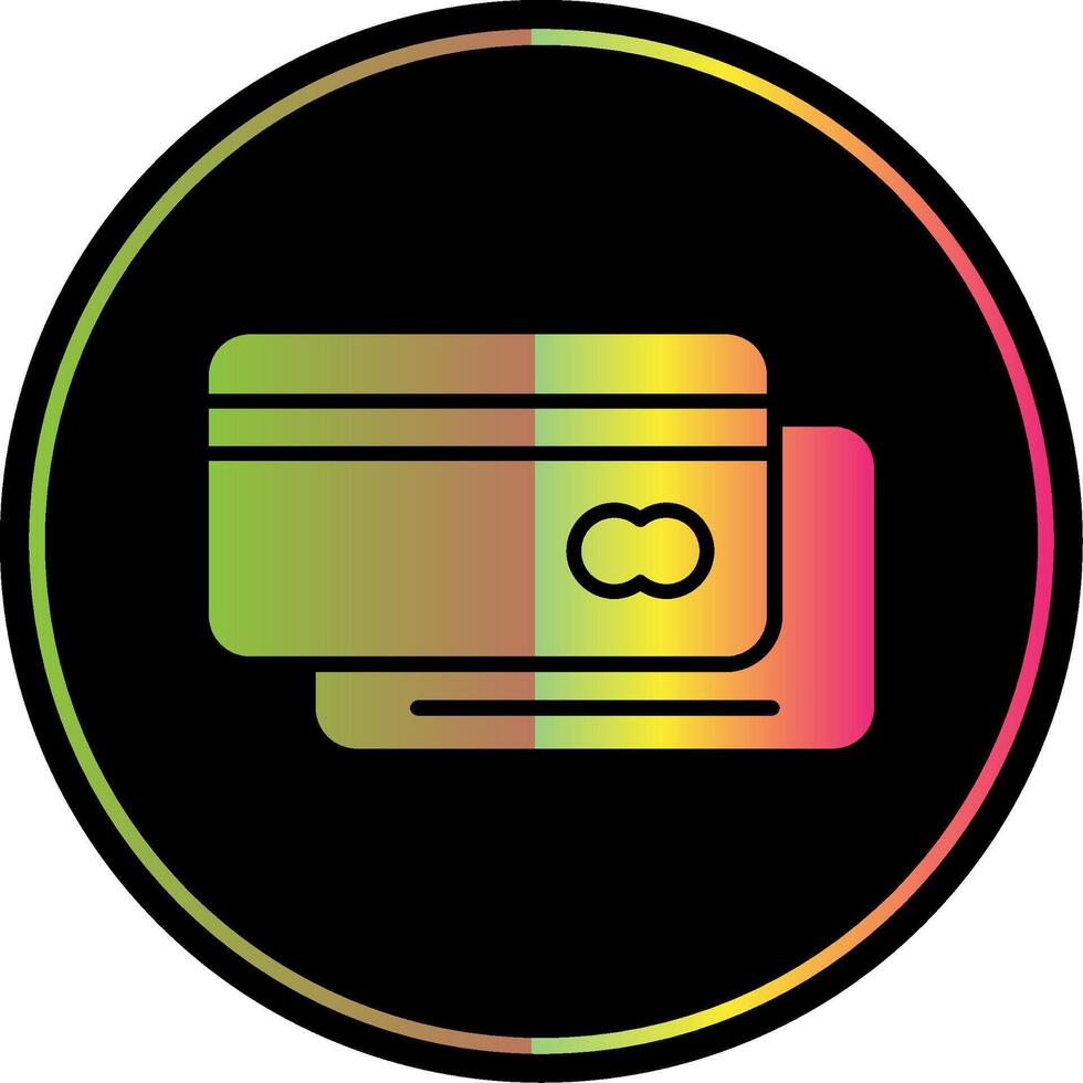 credit card Glyph Due Color Icon Design vector