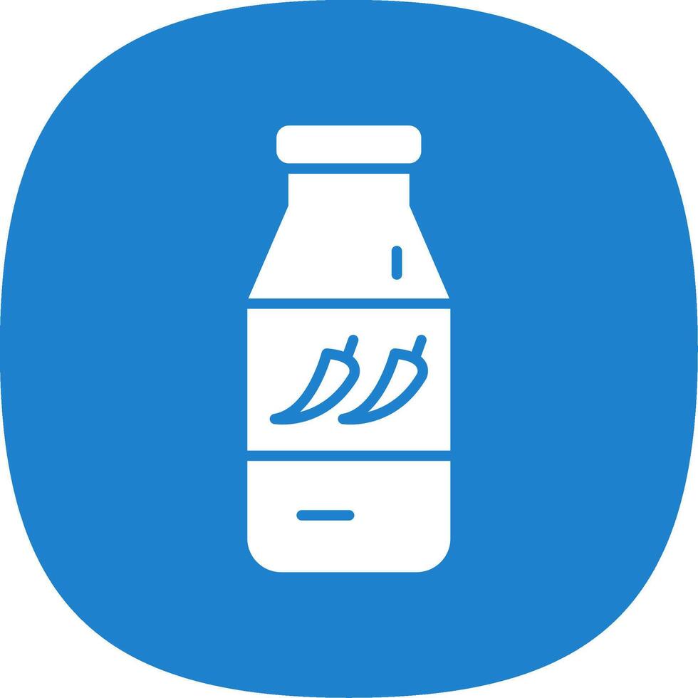 Chilli Sauce Glyph Curve Icon Design vector