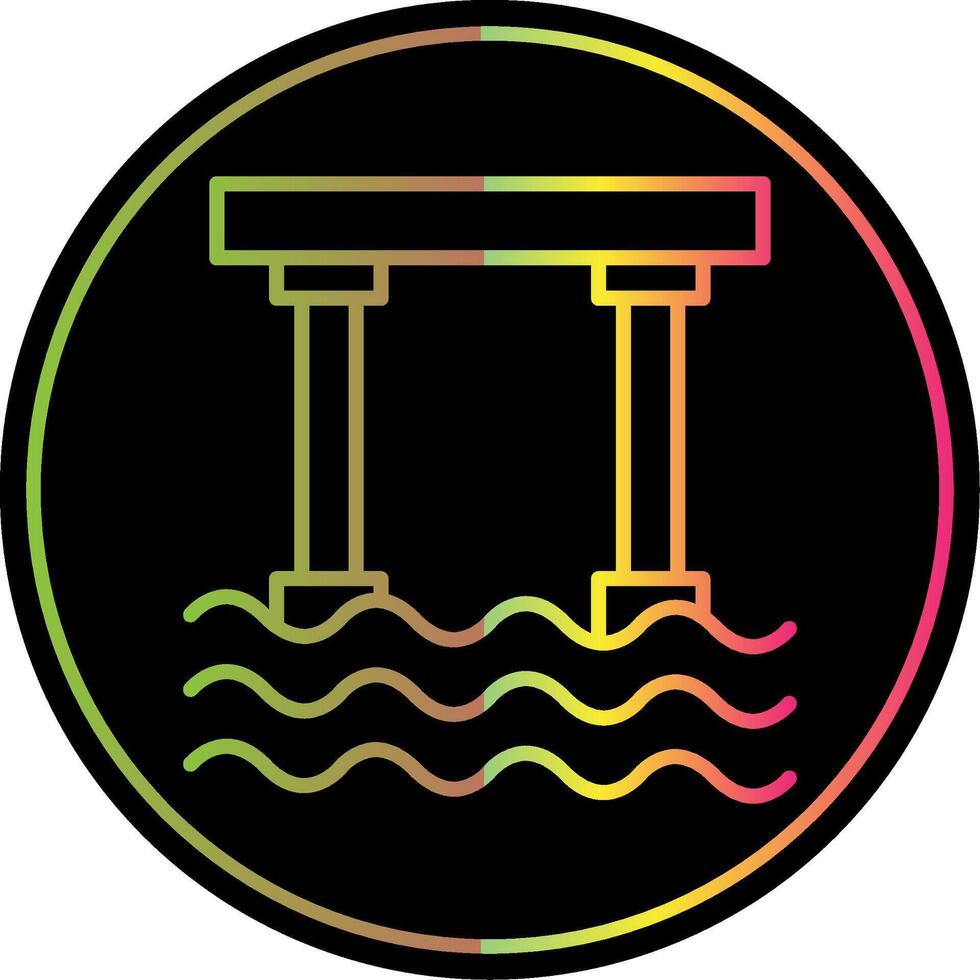 Bridge Line Gradient Due Color Icon Design vector
