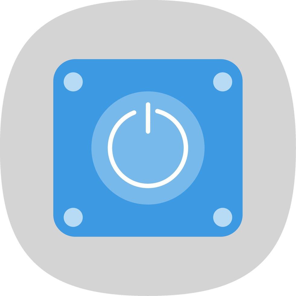 Power Flat Curve Icon Design vector