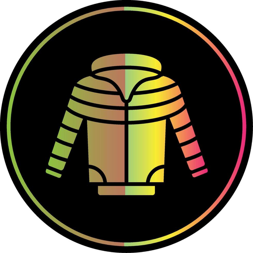 Jacket Glyph Due Color Icon Design vector