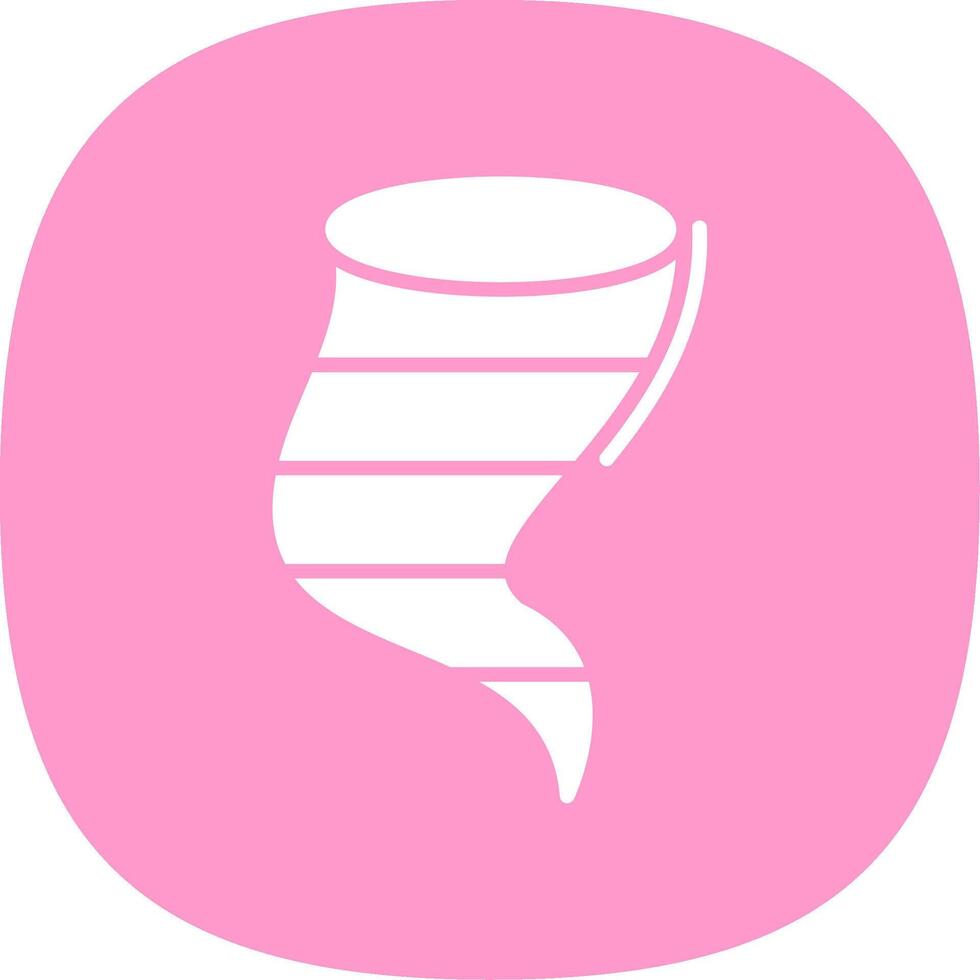 Twister Glyph Curve Icon Design vector
