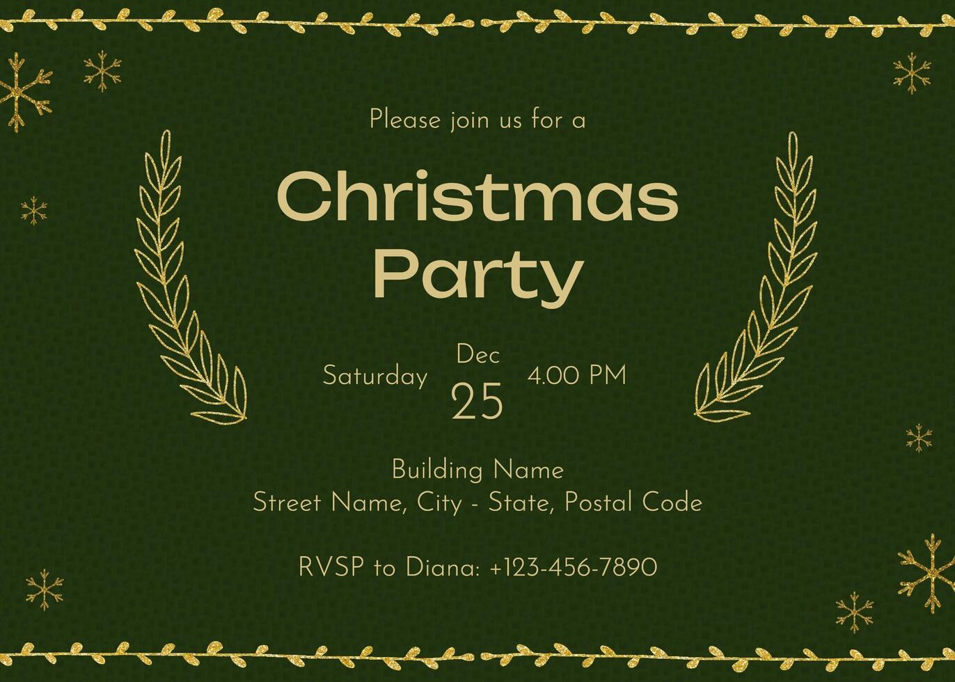 Christmas Party Invitation template
