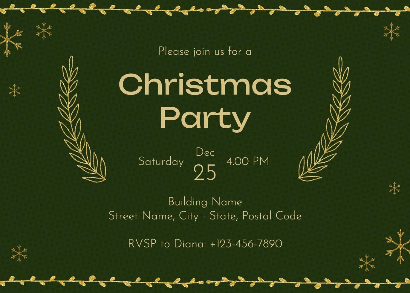 Christmas Party Invitation template
