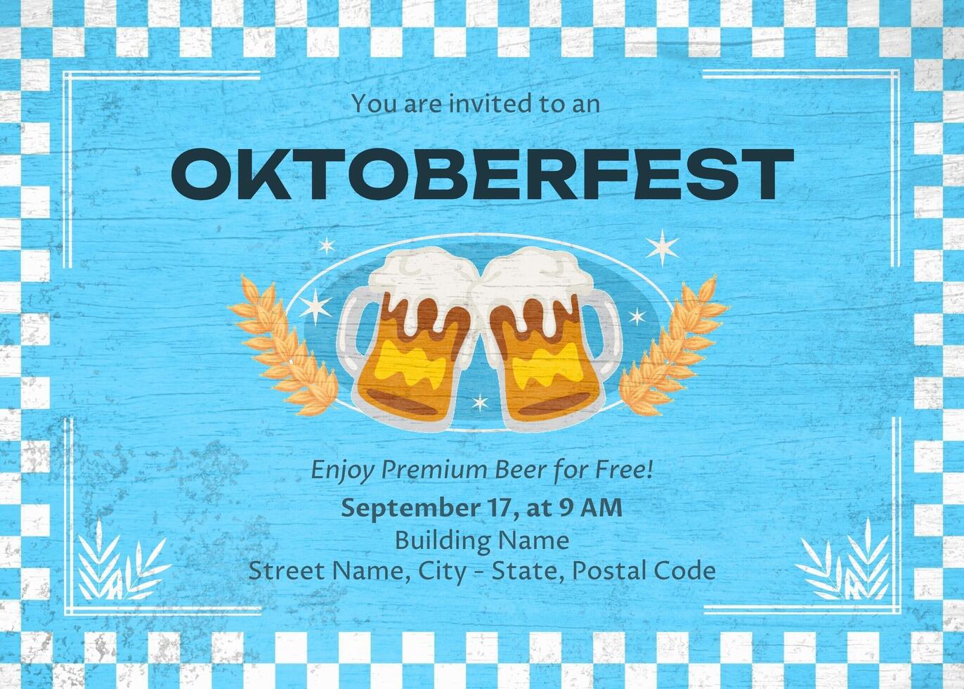 Oktoberfest Invitation template