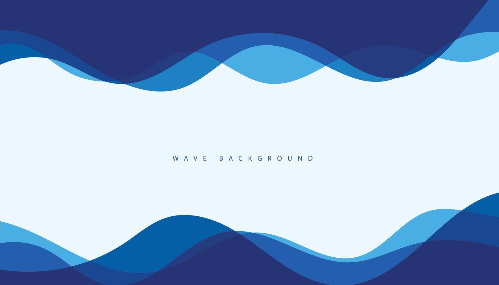 Abstract transparent blue wave presentation background vector
