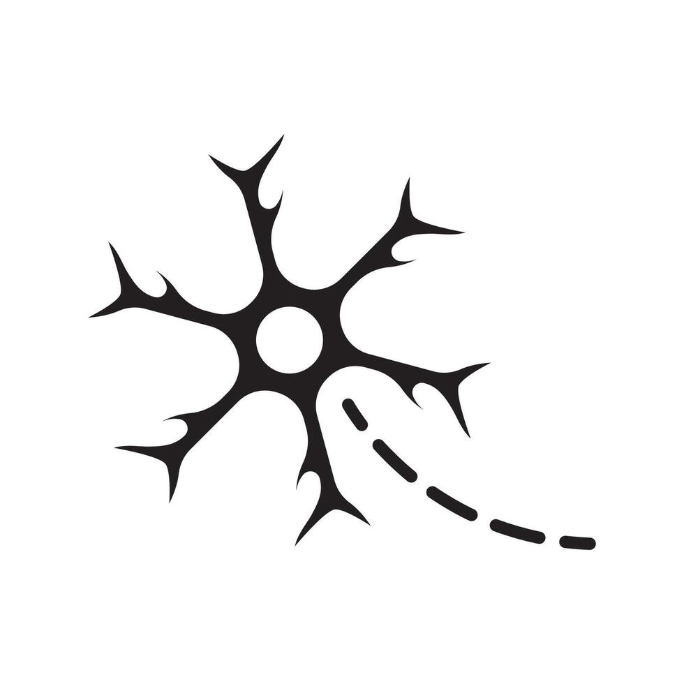 Neuron logo or nerve cell logo design,molecule logo illustration template icon with concept vector