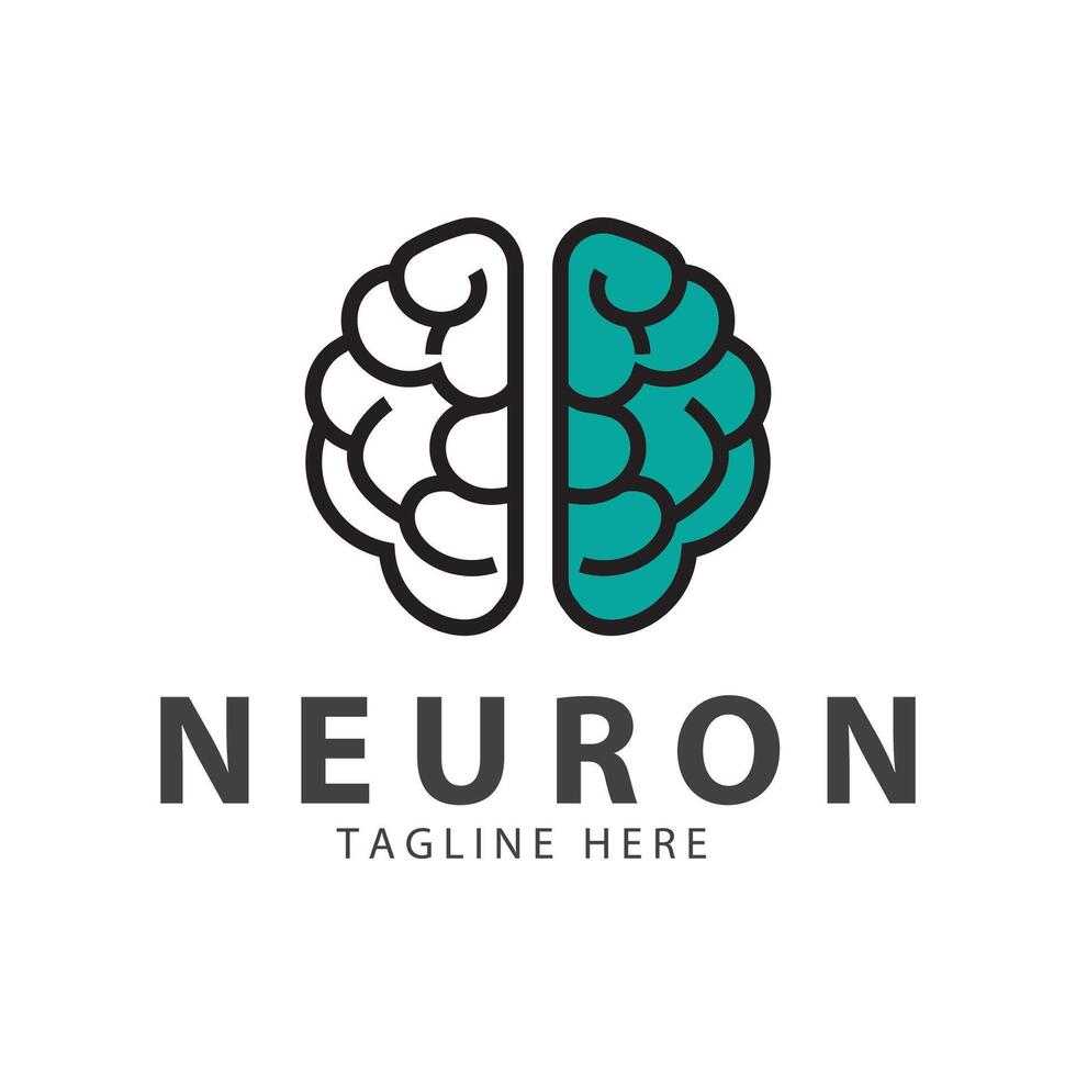 Neuron logo or nerve cell logo design,molecule logo illustration template icon with concept vector