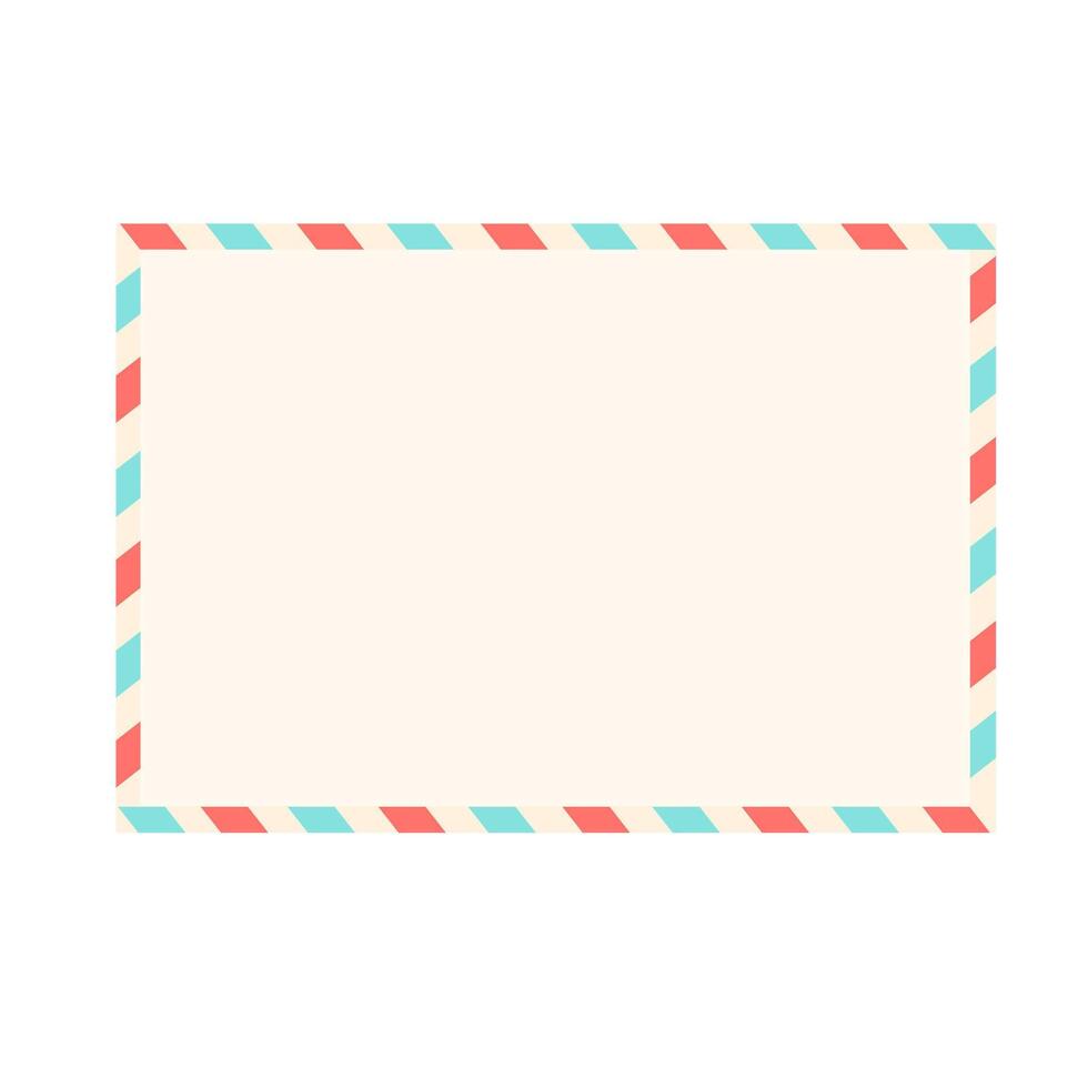 Blank postcard, post illustration isolated on white background vector