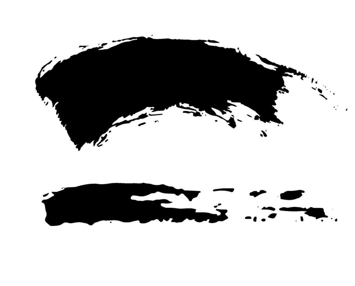 Mascara smears texture. scribble black brush strokes isolated on white. Black grunge dirty brush strokes vector