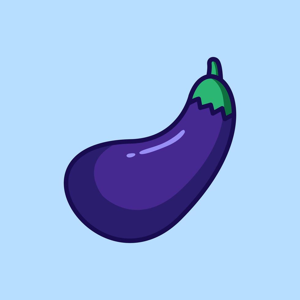 illustration Eggplant. design Eggplant Vegetable. Eggplant Cartoon design illustration and icon for website, digital and print vector