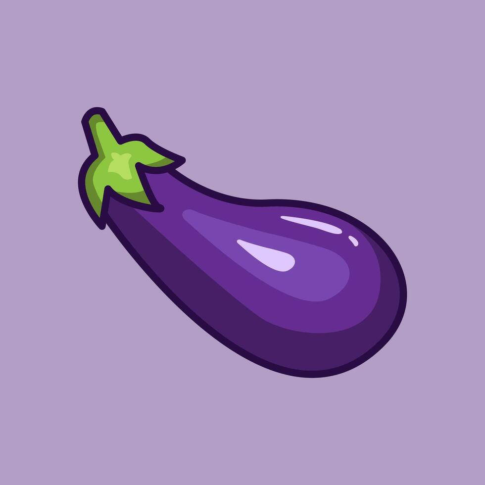 illustration Eggplant. design Eggplant Vegetable. Eggplant Cartoon design illustration and icon for website, digital and print vector