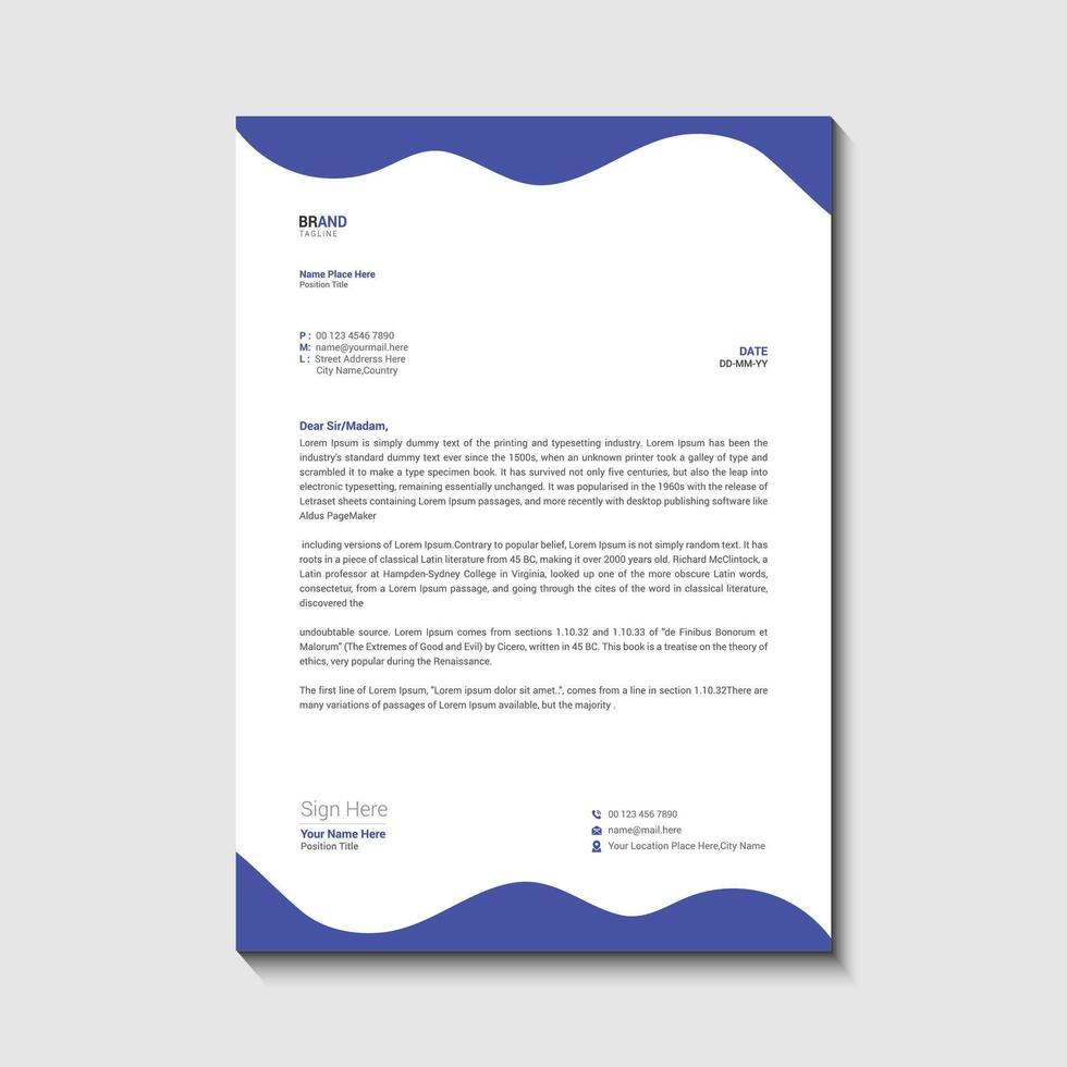 business letterhead template vector