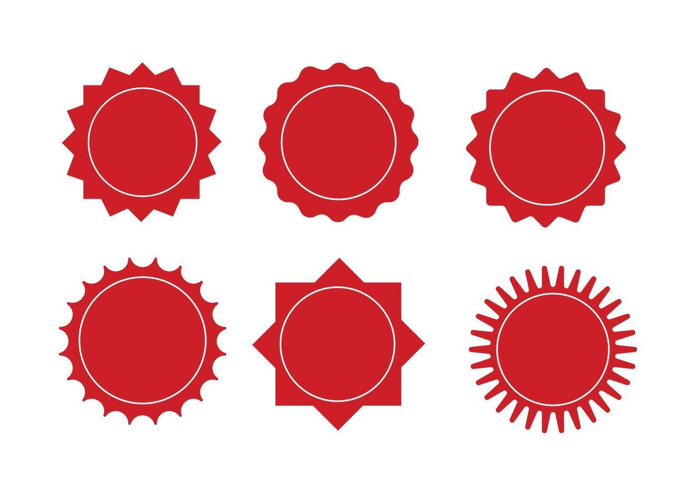 Red badges. illustration vector